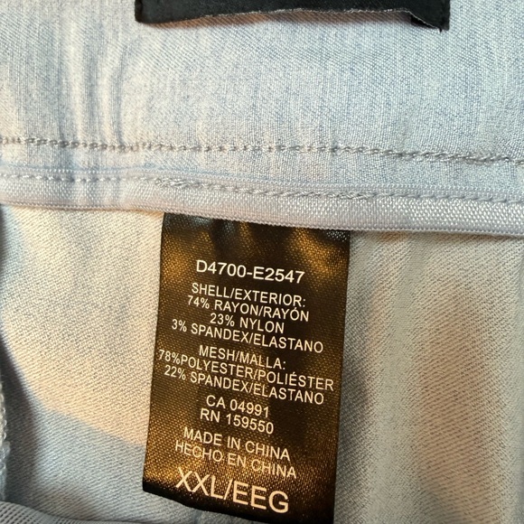 Hilary Radley Plus Tummy Control Pull-On Ankle Capri Light Blue Gray 3XL EUC - Picture 6 of 7